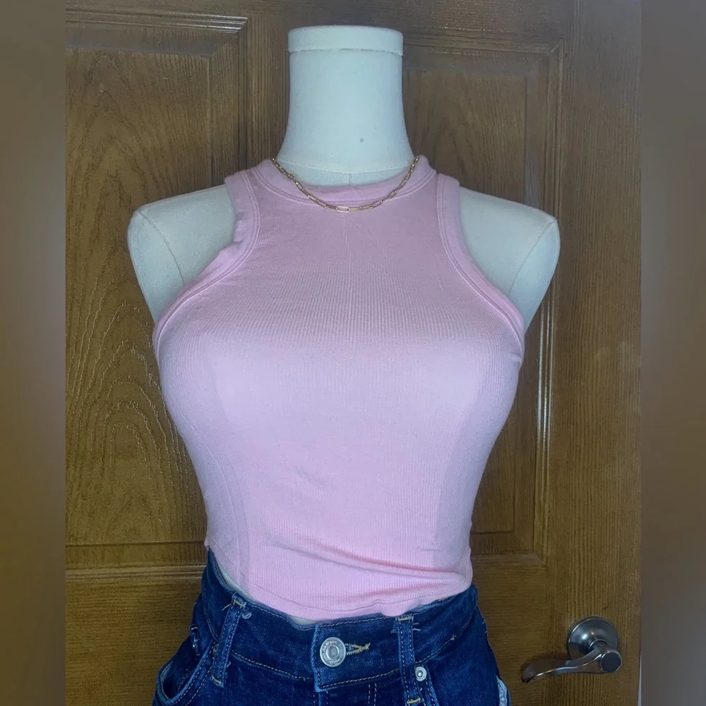Lululemon Cropped Racerback Tank Top - Picture 1 of 7